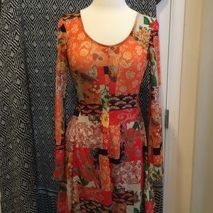 Faux patchwork minidress
